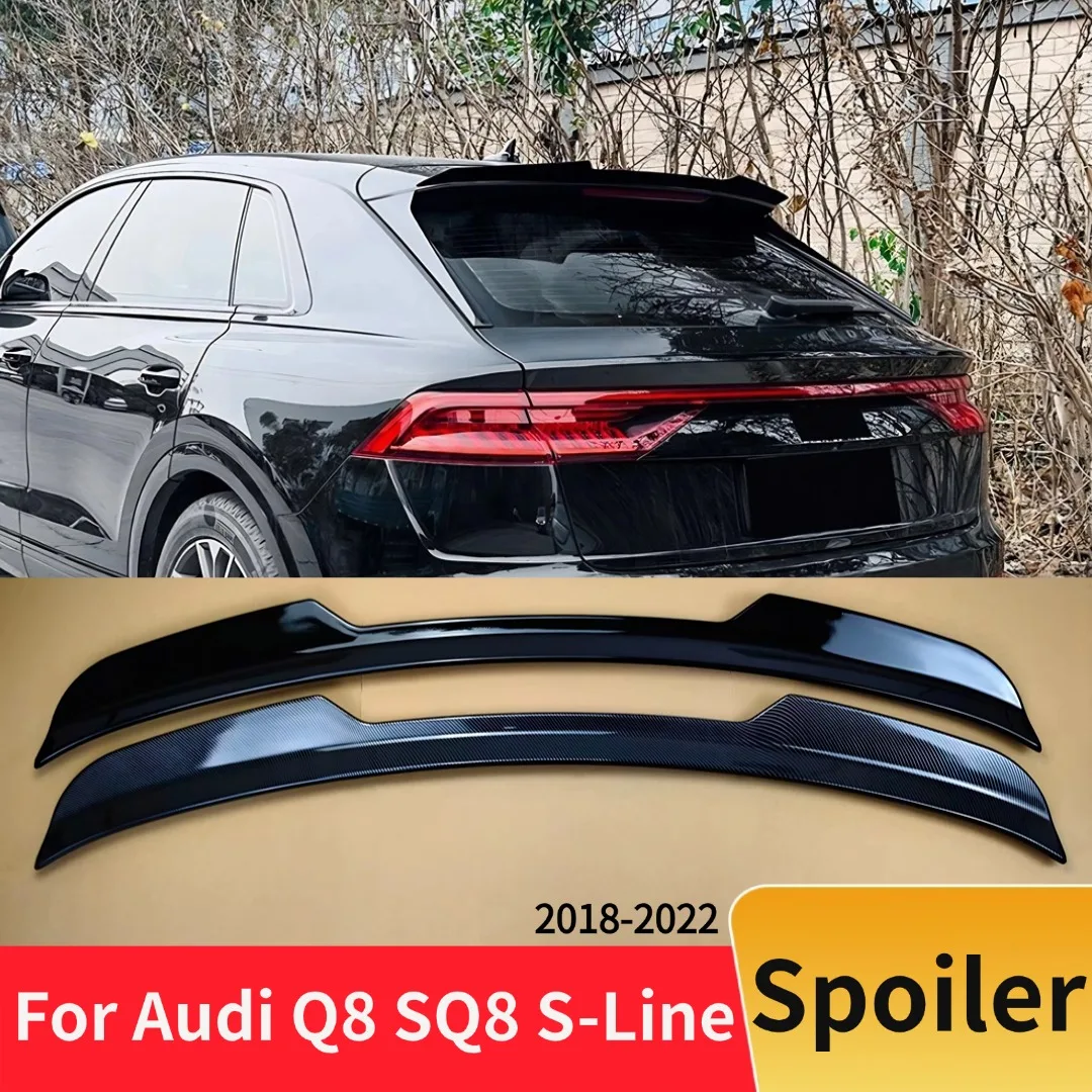 

For Audi Q8 SQ8 S-Line 2018-2022 Tuning Accessories Body Kit Air Deflector Air Dam DF Style Glossy Black Carbon Fiber Look
