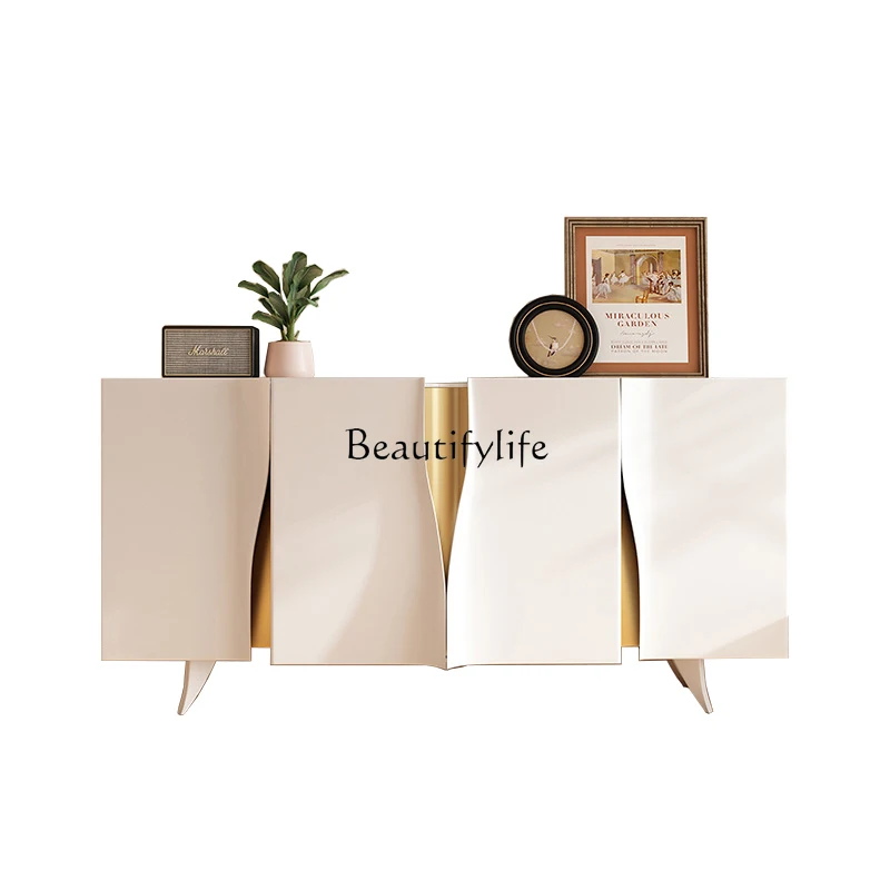 

Nordic light luxury dining side cabinet modern simple tea cabinet cupboard French locker paint Internet celebrity porch cabinet