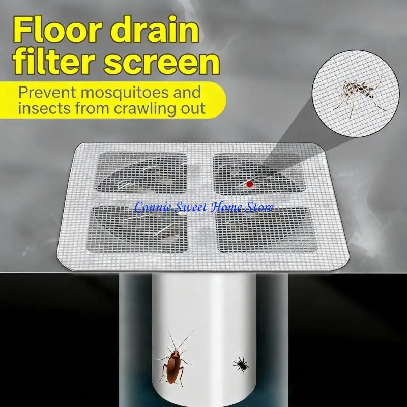 

LXAF Drain Protector Sticker 10/50Pcs Block Bugs And Hair Clogging for Shower Sink
