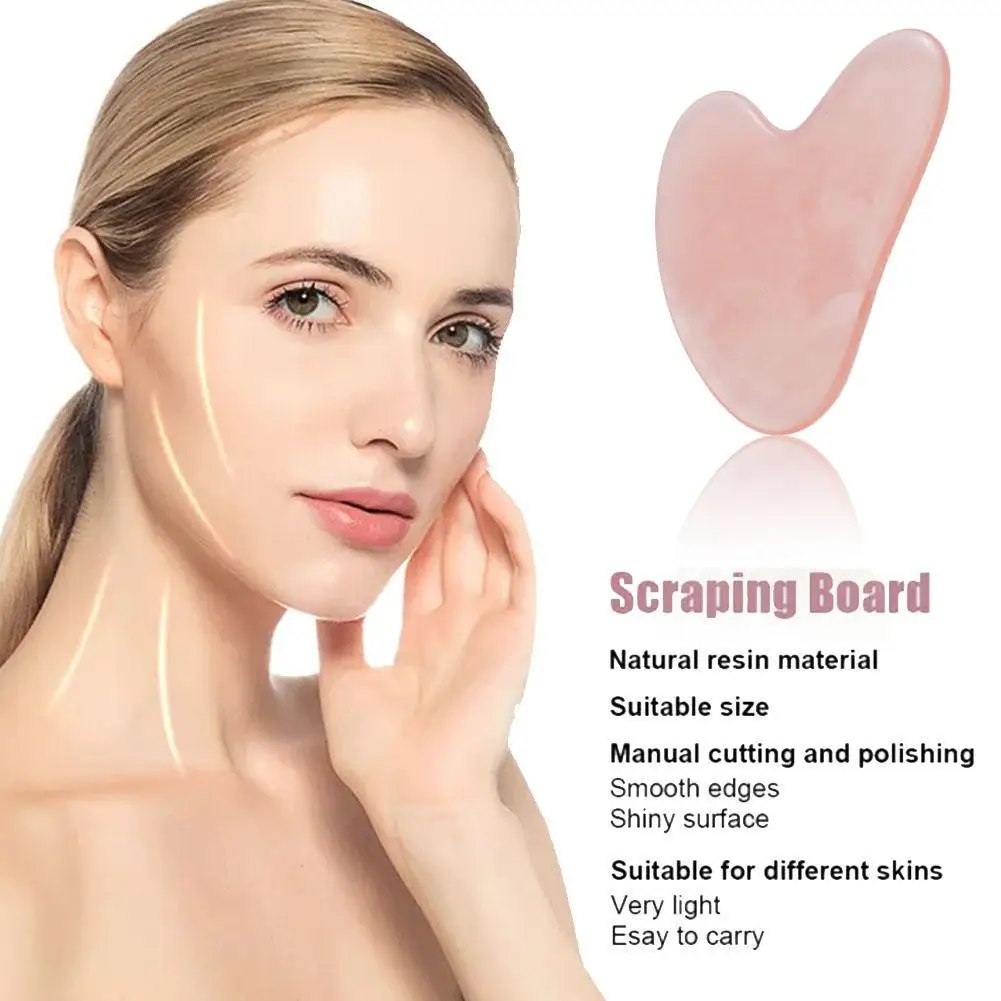 

NEW Heart-Shaped Gua Sha Massage Board Facial Massage Tool Chin Nose Lifting Firming Scraping Board Massage Facial Skin Care