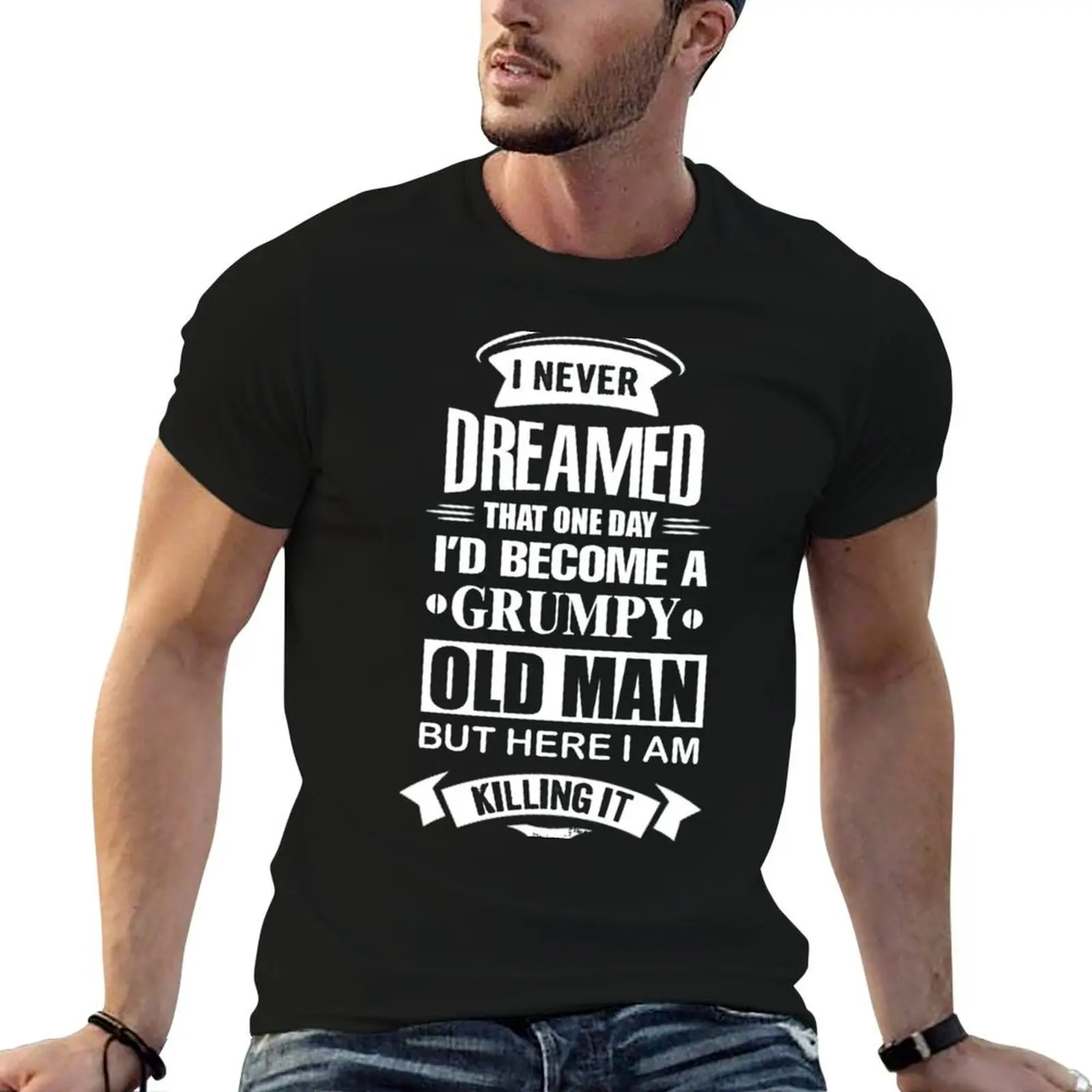 

A Grumpy Old Man T-Shirt cotton t shirts high quality man t shirt graphic t shirt custom print T-Shirt