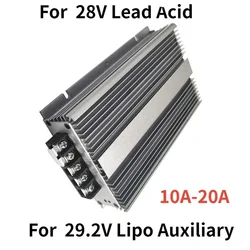 Charger 12V to 24V DC DC 10A-20A Step Up Converter For 28V Lead Acid Battery and 29.2V Lipo Auxiliary Battery RVs Boat Car