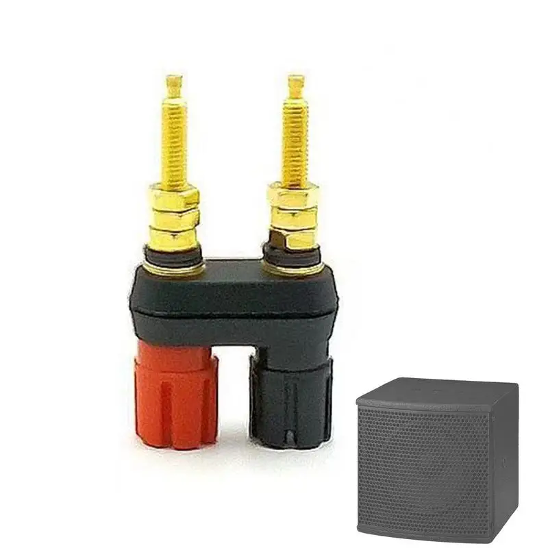 Dual Banana Plugs For Speaker Wire Speaker Connector Plug Quick Connect Gold Plated Speaker Plugs Closed Screw For Quick Connect