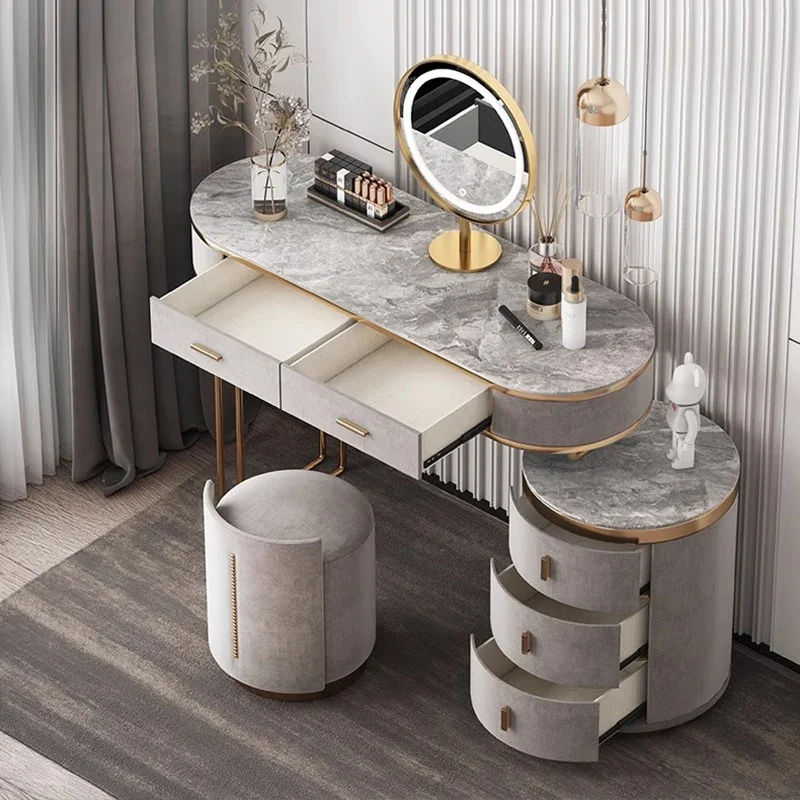 

Modern Vanity Table Bedroom Mirror Girl Garden Bathroom Dressing Table Jewelry Organizer Mesa De Maquillaje Trendy Furniture