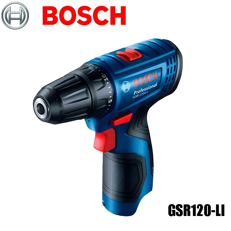 

BOSCH Original GSR 120-LI 12V Cordless Portable Drill Driver 1500RPM 30NM Electric Screwdriver Lithium Battery Power Tools