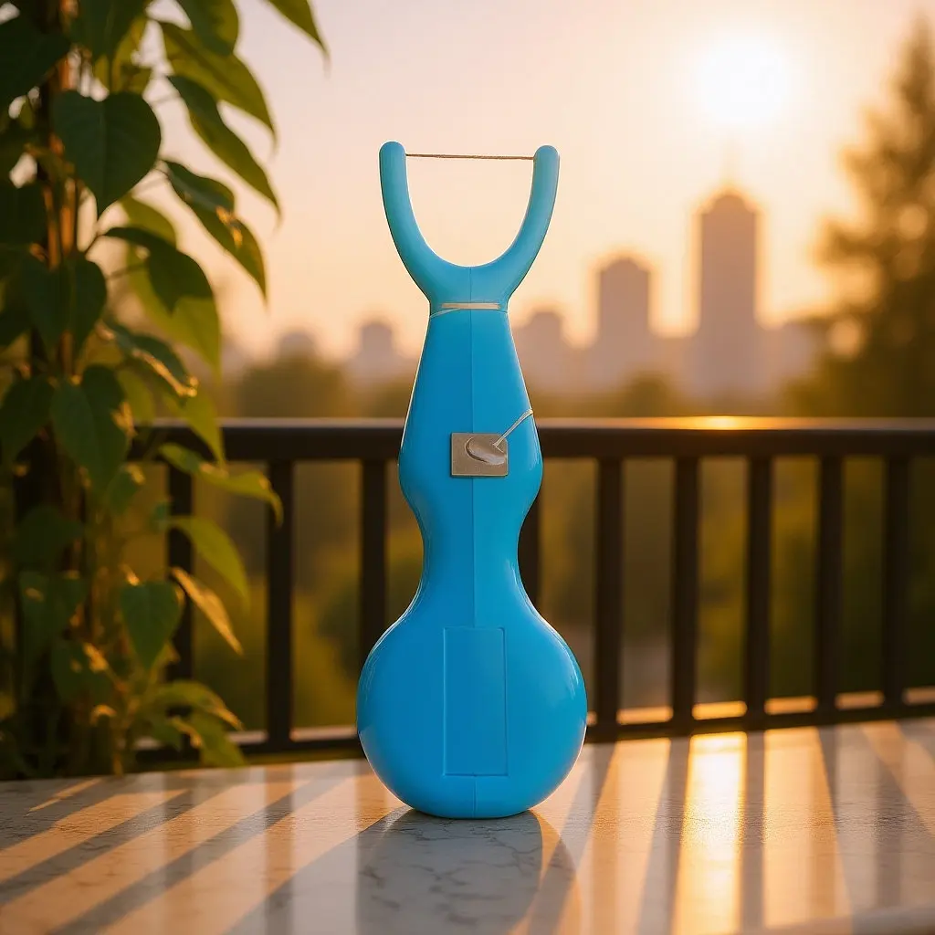 

Dental Floss Picks With Built-In Spool Strong Wax-Coated Flat Wire For Tartar Removal Daily Use Reduces Gingivitis Risk Blue