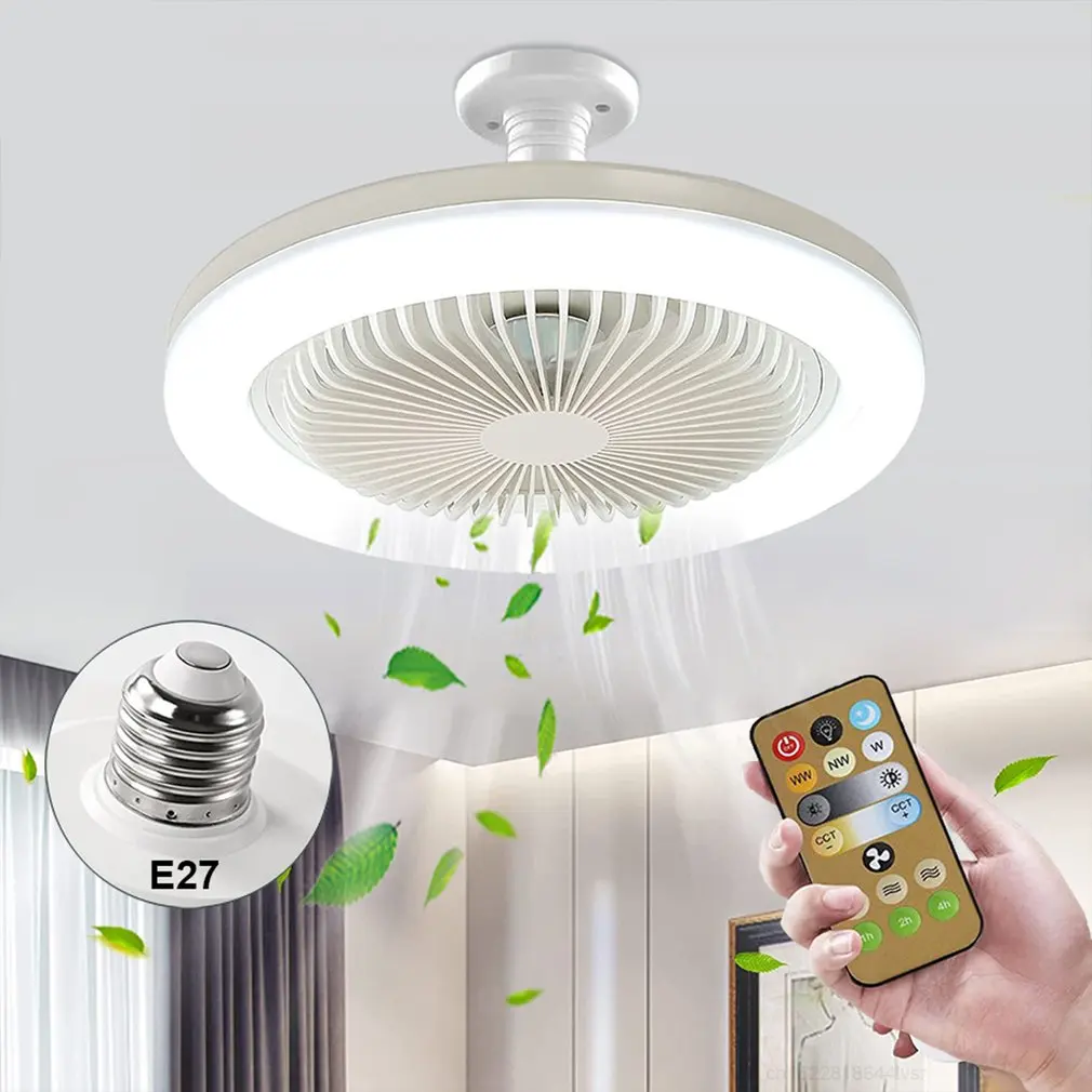 Camping Ceiling Fan Light Portable Hanging Flashlight E27 LED Fan Camping Lantern Battery Power/USB Rechargeable Tent Lamp