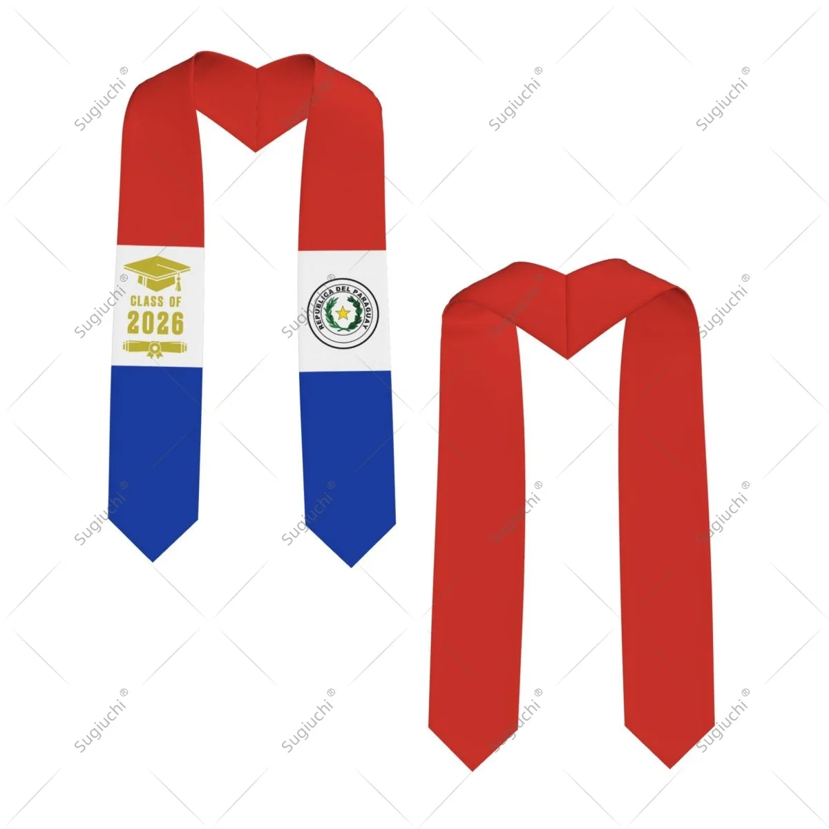 

Paraguay Flag Class Of 2026 Graduation Stole Sash Scarf For International Students Proud Ceremony Adult Unisex