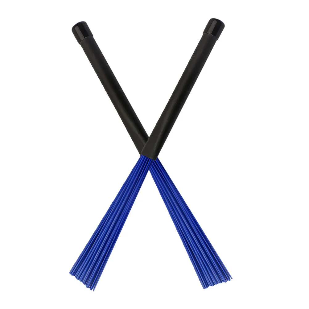 

2Pcs Percussion Drum Brush Sticks Retractable Nylon Wire for Drum Set Jazz Snare Drumming Accessories Musicians Essential