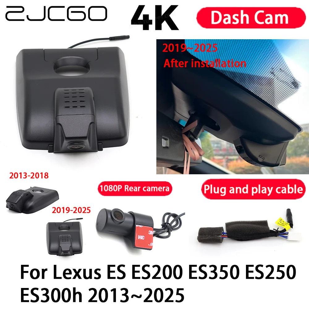 

Car Camera 4K Plug and Play Dash Cam Video Recorder Night Vision for Lexus ES ES200 ES350 ES250 ES300h 2013-2025