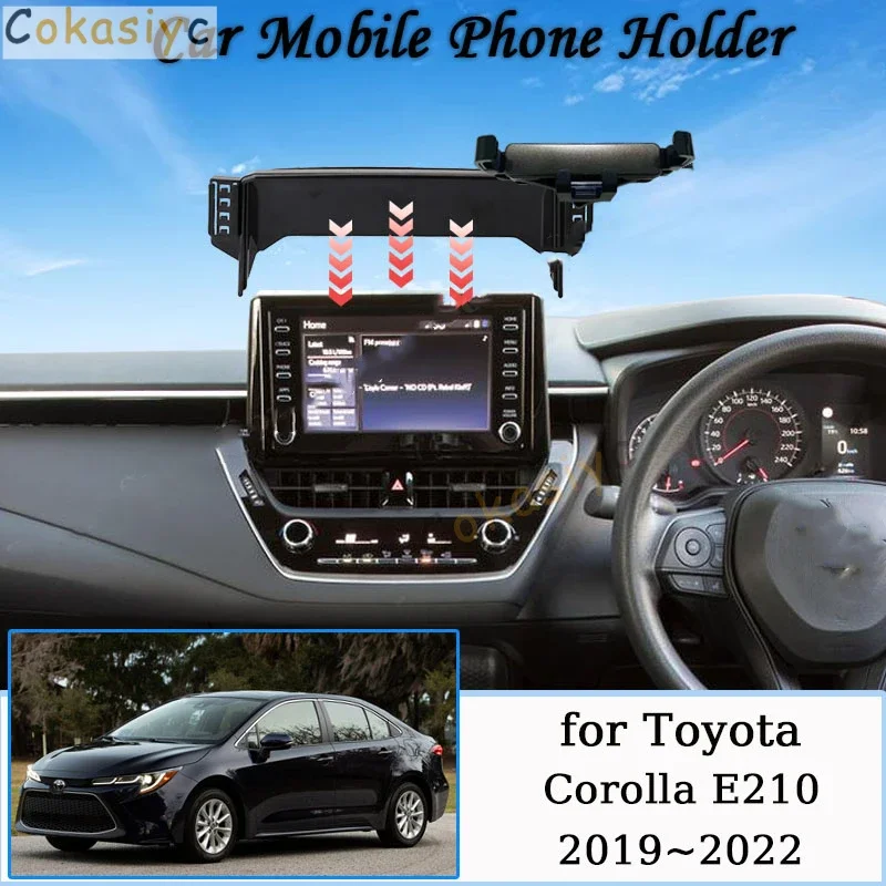 

For Toyota Corolla E210 2022 2021 2020 2019 Screen Car Mobile Phone Holder GPS Bracket Gravity Mount Support Stand Accessories