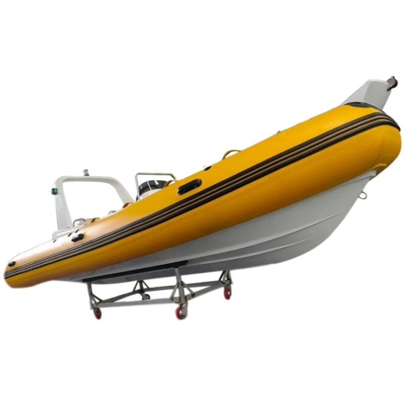 Yacht de Sport hors-bord en fibre de verre, bateau gonflable RIB Hypalon avec Console rigide Stable pour la pêche et la plongée, nouvelle usine chinoise