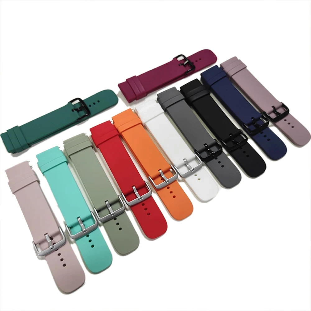 Watch Strap For Haylou watch R8 S8 S6 RS5/ Watch 4 4S 2 Pro (LS02 Pro)/ RT3/ RS4 Plus Silicone Wristband 20mm 22mm Band Bracelet