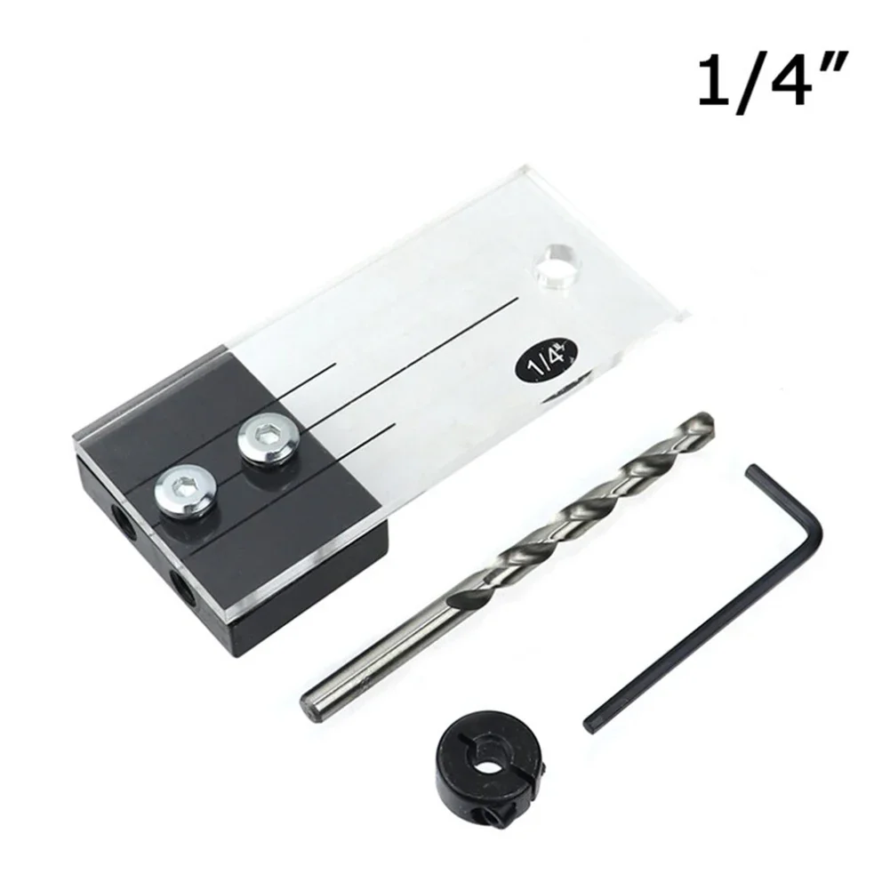 

1/4inch Dowel Drilling Jig Locator Guide Hole Jig For Positioning Hole Punching A-type Woodworking Punch Locator Hand Tools