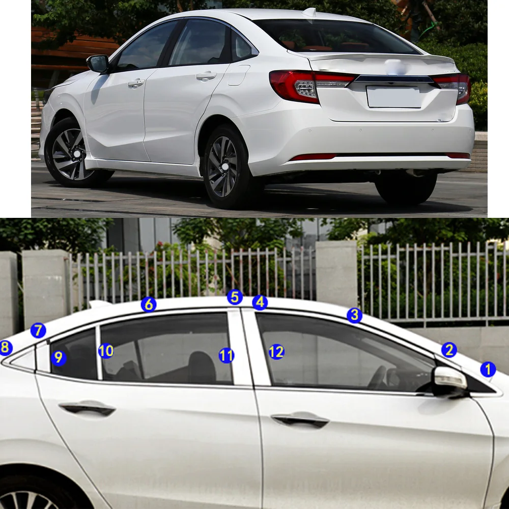 For Honda Crider 2013 2014 2015 2016 2017 2018 Car Sticker Garnish Pillar Window Middle Strip Trim Frame Hoods Parts