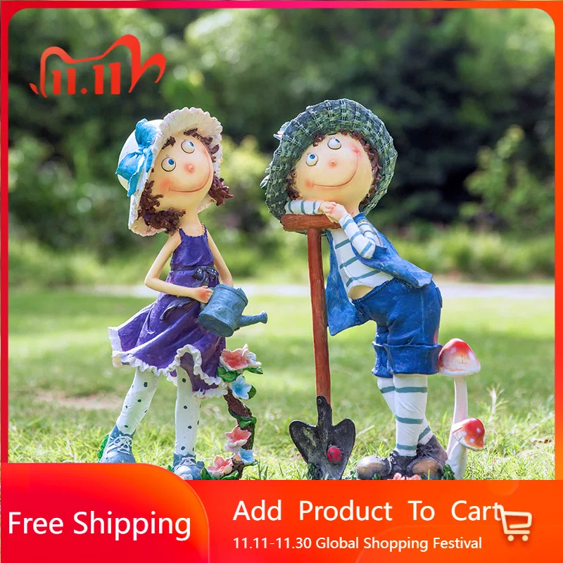 

Waterproof Terrace Sculptures Outdoor Trendy Creative Luxury Modern Display Garden Statues Designer Jardim Garden Decorations