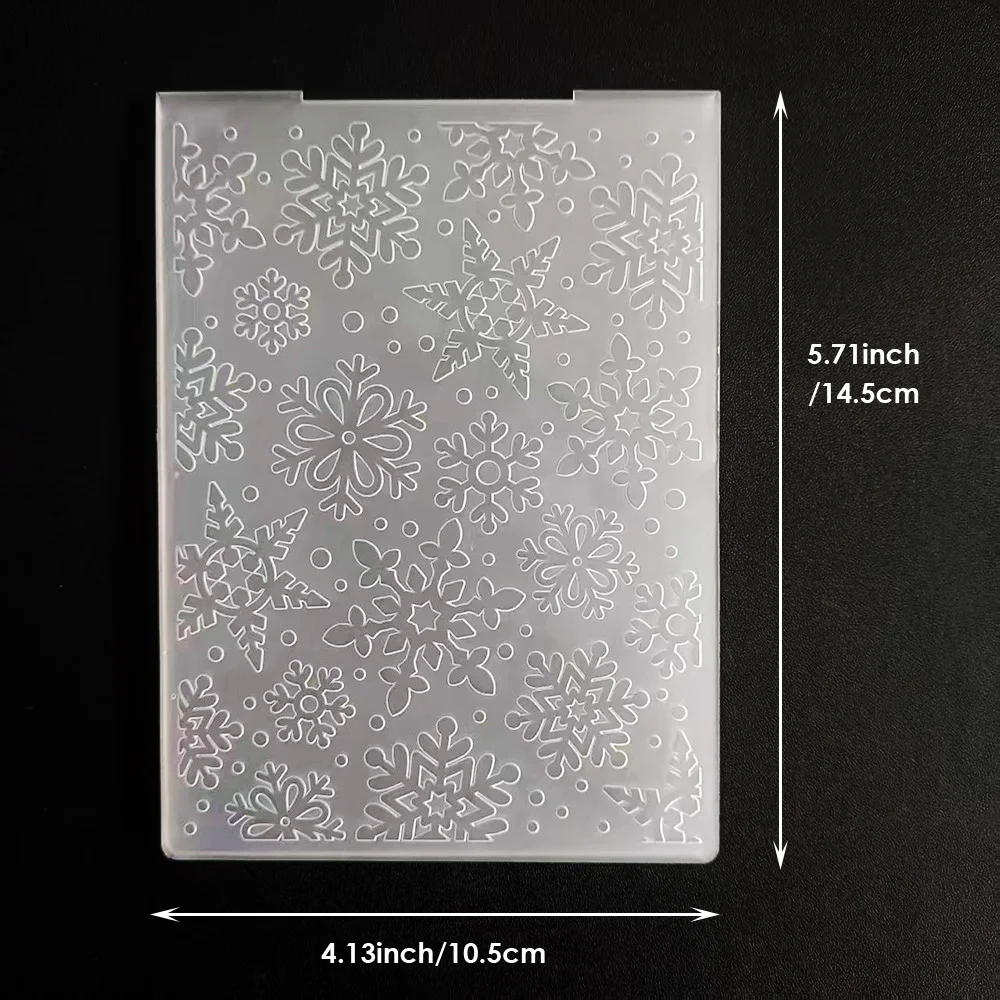 Snowflakes/Christmas/Birthday Wishes Plastic Embossing Template Folders for Card Making Photo Album DIY Scrapbooking view 4