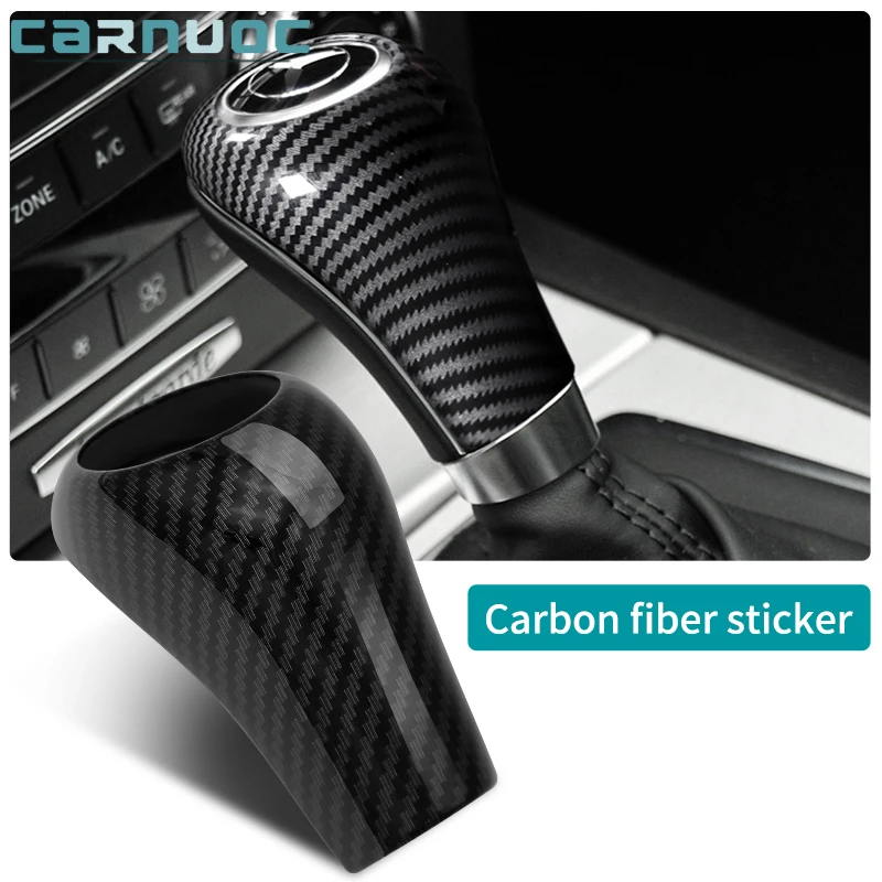 

For Mercedes Benz W204 W212 C E A G GLS GLK ABS Composite Carbon Fiber Gear Shift Knob Head Trim Stickers Cover Car Accessories