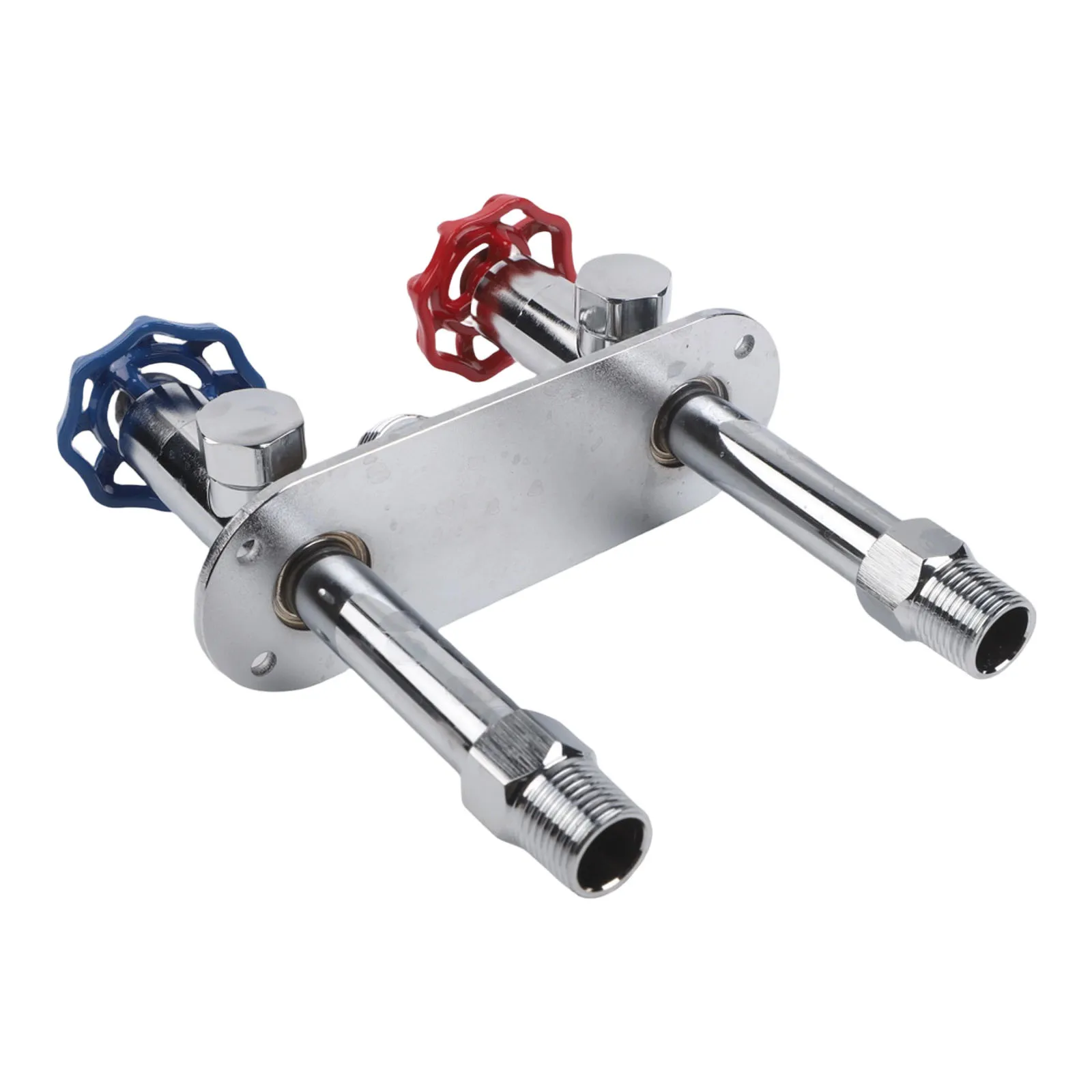 Exterior No-Frost Faucet Built for Hot and Cold Water Supply Lines with Integrated Frost-Resistant Valve Mechanism