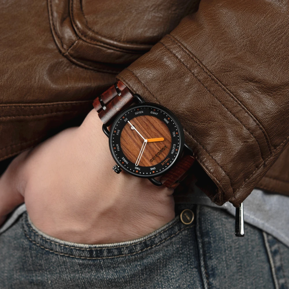 Men Watches BOBO BIRD Wooden Quartz Watch Date Display Casual Customized Wristwatch For Men Unique Custom Holiday Christmas Gift