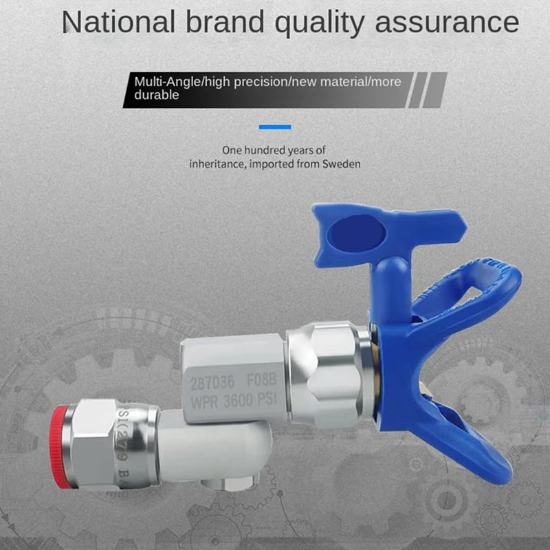 287036 Airless Paint Spray Gun Swivel Joint With Graco 235486 7/8 Inch Thread 180 Degree Rotation,Cleanup Design