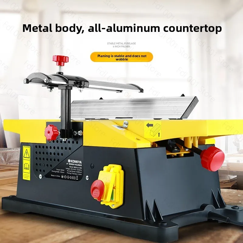 BBWoodworking Benchtop Jointers 6in 1800W Electric Wood Thicknesser Hand Planer Woodworking Jointer Carving Power Tools Work