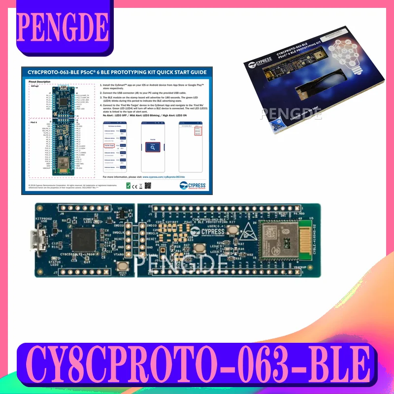 

CY8CPROTO-063-BLE PSoC 6 BLE Prototyping Kit CYBLE-416045-02 EZ-BLE Creator Module