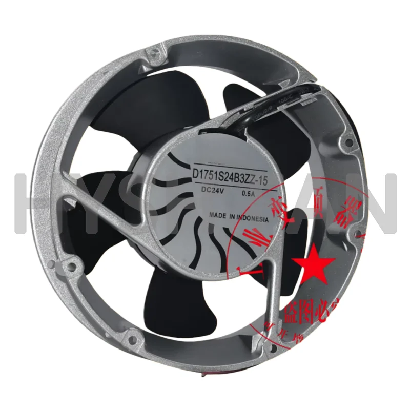 D1751S24B3ZZ-15 24V Paper Collection Fan, 3-wire Adjustable  Speed Fan