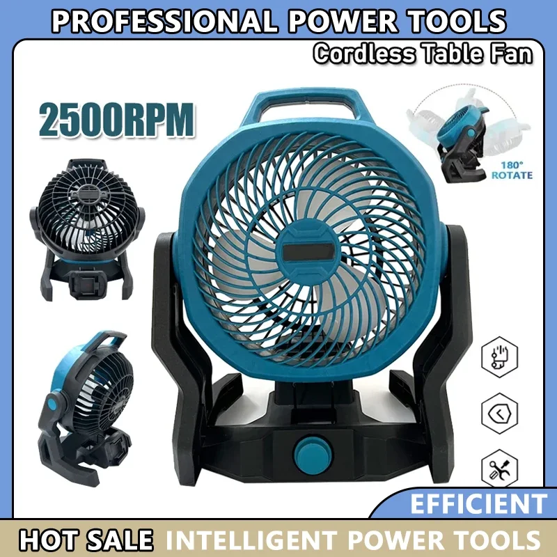 

Fit Makita 3 Speed Setting Powered Desktop Floor Fan Cordless Table Fan Portable Camping Fan Multi Purpose Adjustable Head