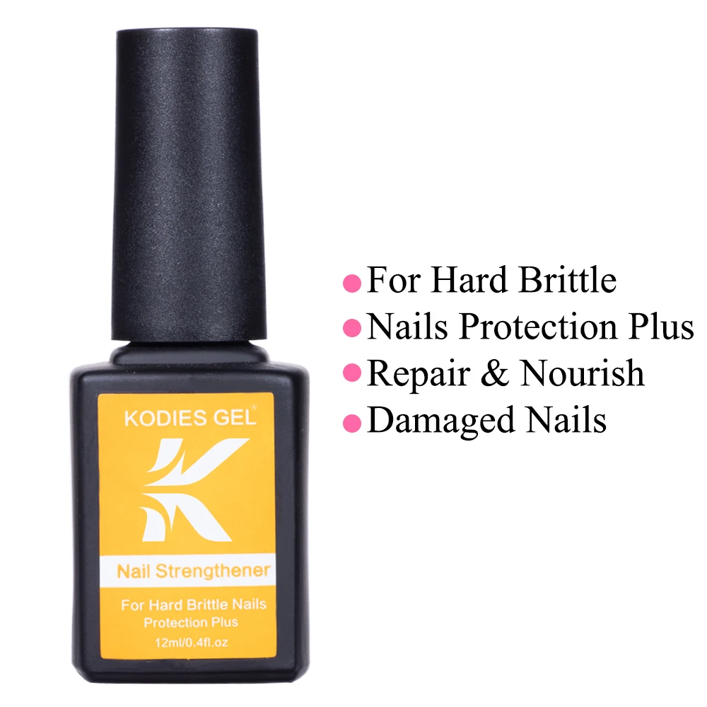 KODIES GEL Rinforzo per unghie 12ML Trattamento professionale per nail art Indurente Smalto normale Revit per unghie sottili Piedi Riparazione Cura