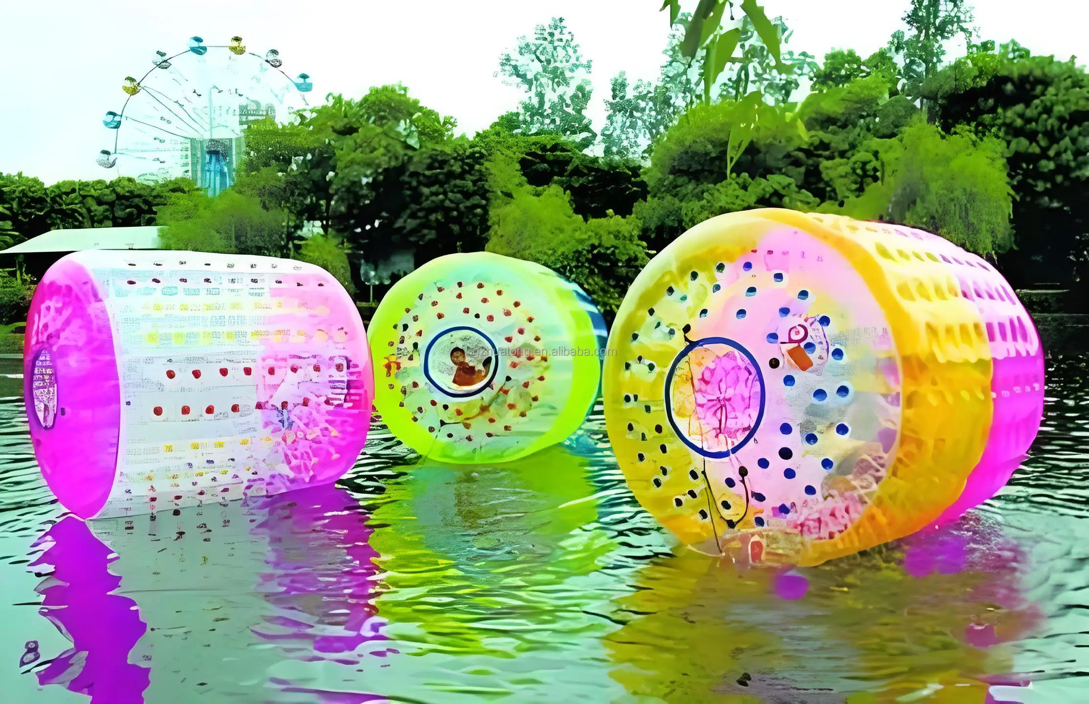 التجارية نفخ المياه الأسطوانة زورب الكرة المتداول الكرة حمام سباحة لعب للأطفال والكبار