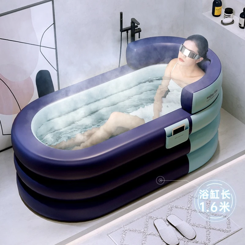 

Adult PVC Folding Children's Bath Tub,thickened Bathtub,home Inflatable Bathtub,adult Bath Tub Thick Insulated Portable Bathtubs