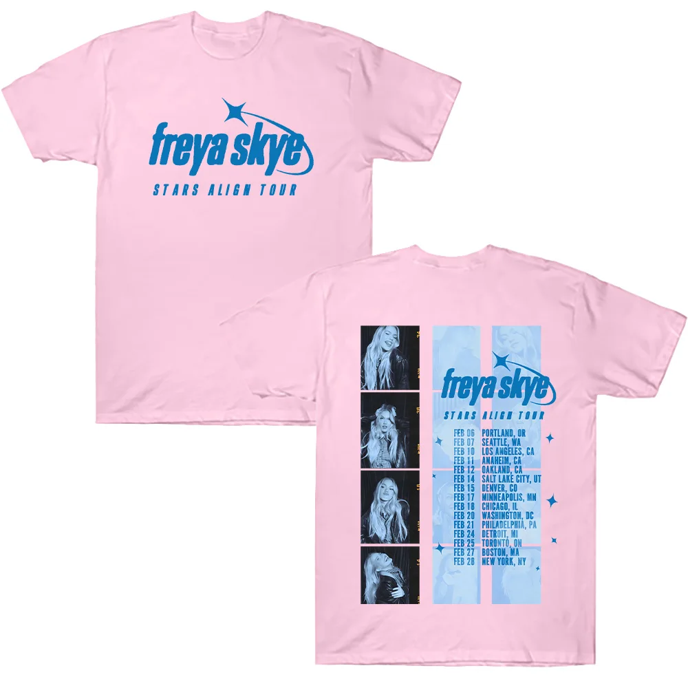 Freya Skye Stars Align Tour T-Shirt Freya Skye T-Shirt Sommertour 2026 T-Shirts Hochwertige Baumwolle Bequeme Kleidung Unisex Y2K – Detail 8