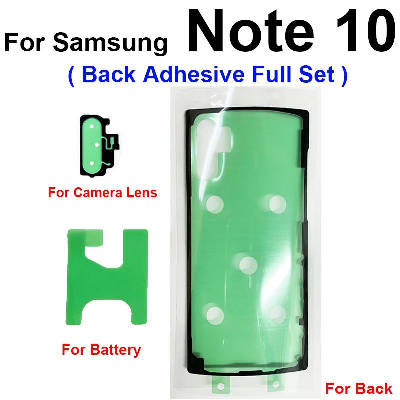 For Samsung Galaxy Note 10 Note 10 Plus FullSet Adhesive LCD Screen  Camera Lens Back Battery Cover Adhesive Sticker Tape Glue