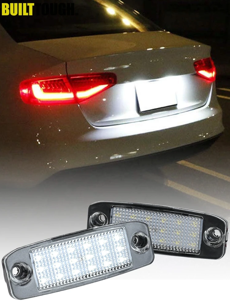 2 sztuki białych 18 diod LED do Kia Sportage SL 2011-2016 do Hyundai Kona 2018-2023 I40 CW 2011-2019 Wysokiej jakości oświetlenie tablicy rejestracyjnej samochodu