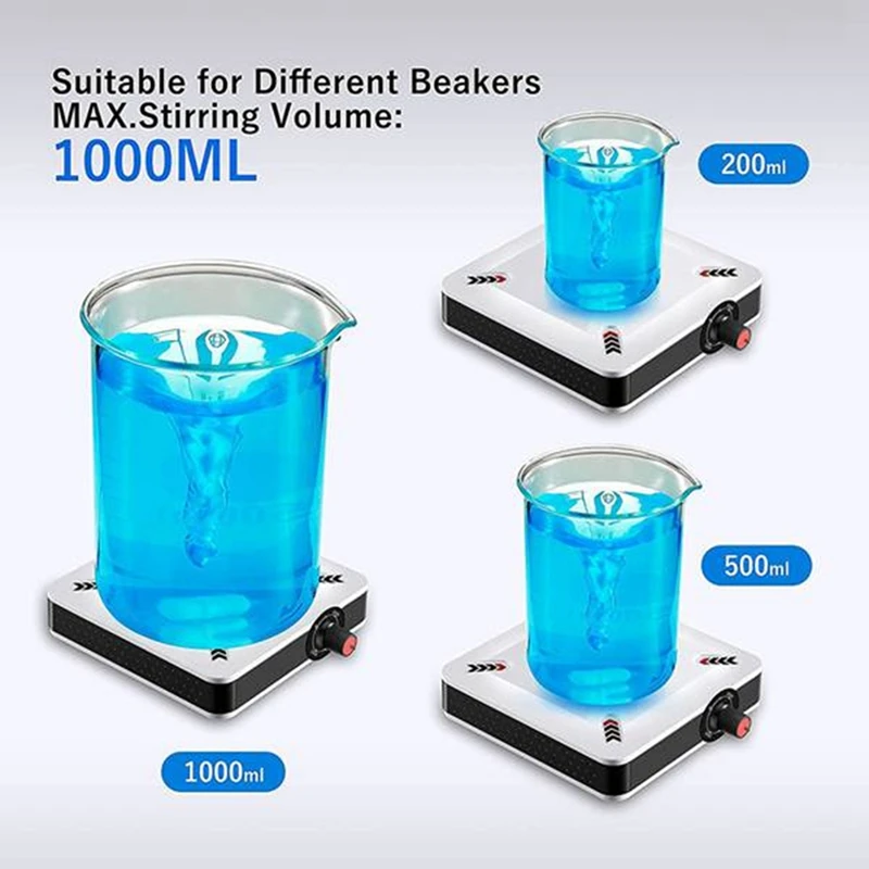 1 pezzo 6.5 pollici piastra di agitazione 2500 giri/min agitatore di velocità con agitazione per laboratorio liquido di agitazione spina europea