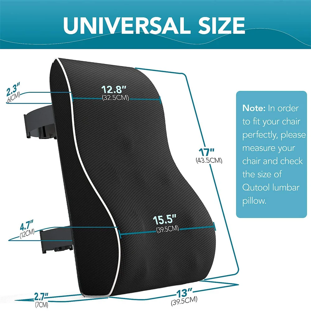 Universal Car Seat Lumbar Cushion Soft Support Pillow Memory Foam To Relieve Back Pain Cushion Suitable For Office Home Car