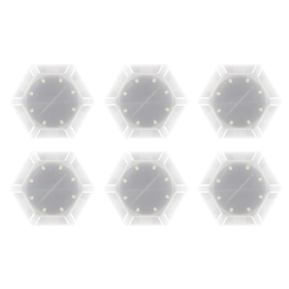 6pcs LED Lights Touch Sensitive Hexagon Wall Light Panels DIY White Wall Lights LED Lights Outdoor Living Decorative Lighting