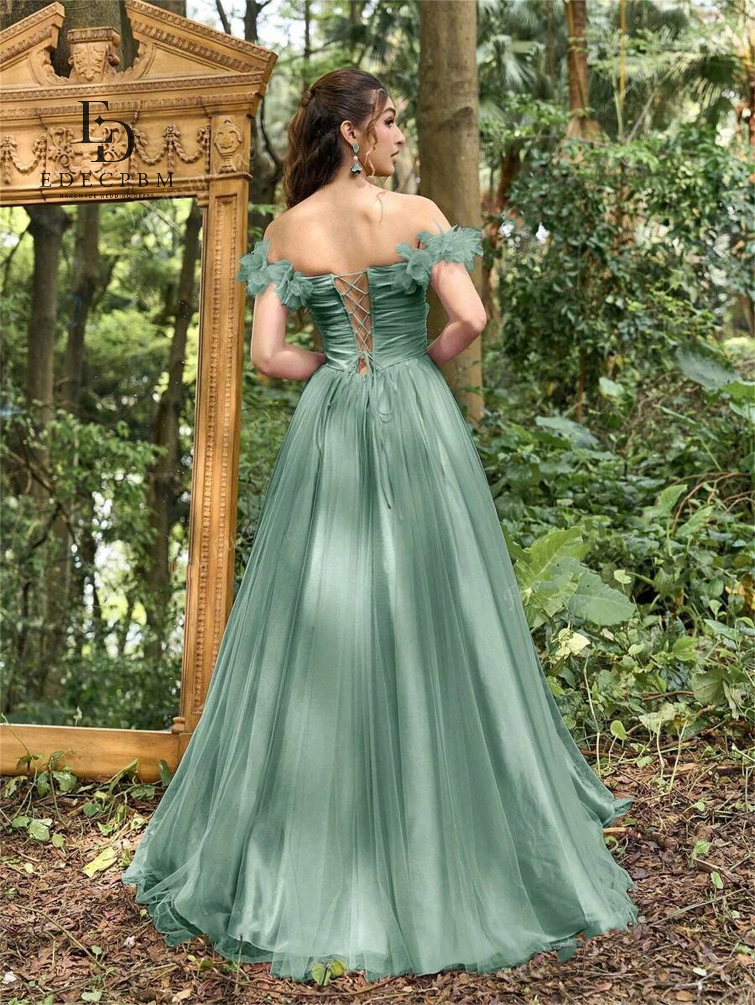 EDECPBM Abendkleid Maßgeschneiderte elegante Partykleider für besondere Anlässe Vestidos De Festa Off-Shoulder A-Linie فسات nneМة