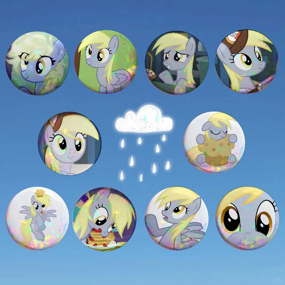 D-Derpys Hooves Badges Tinplate Soft Button Pin Brooch Metal Badge Custom Jewelry Accessories Hat Bag Lapel