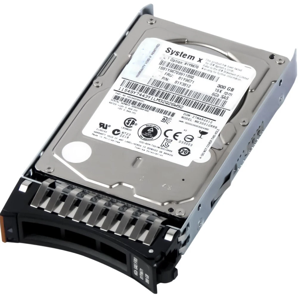 

For HDD IBM 81Y9671 300G 15K SAS 2.5'' 6GB 81Y3812 M2 M3 M4 Hard Drive