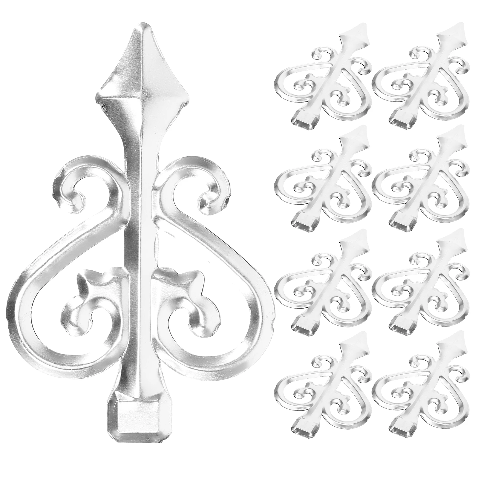 

10Pcs Metal Fence Spear Finials Stainless Steel Decorative Fence Toppers Replacement Gate Post Caps Gate Post Finials