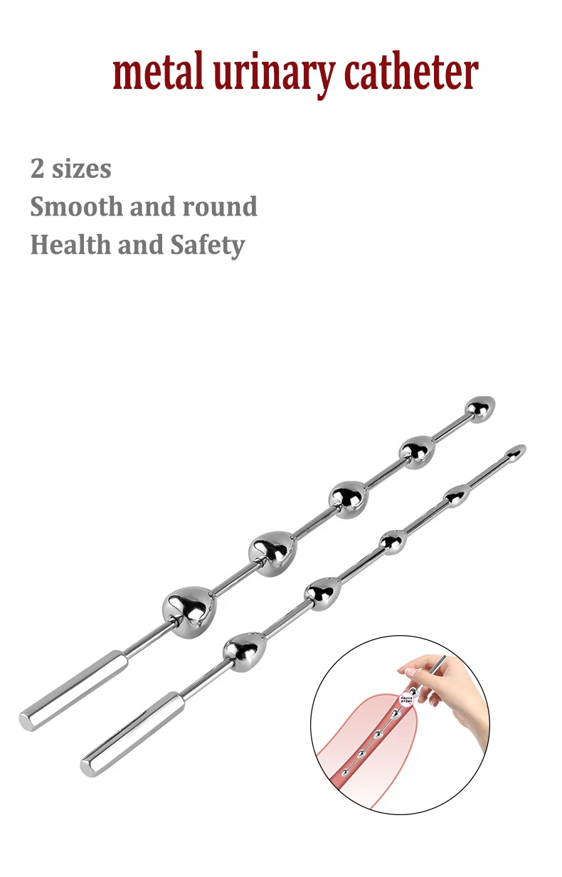 Stainless Steel Penis Plug Sounding,Urethal inserts Men,Urethral Dilation Catheter,Urethra Dilator,Sex Toys for Man Masturbation