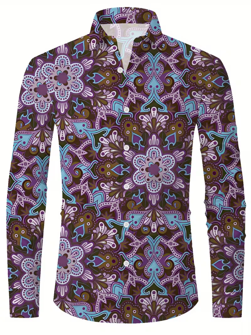 

Новая мужская рубашка с длинными рукавами и 3D-принтом журавля и повседневная рубашка с длинными рукавами на пуговицах, топ