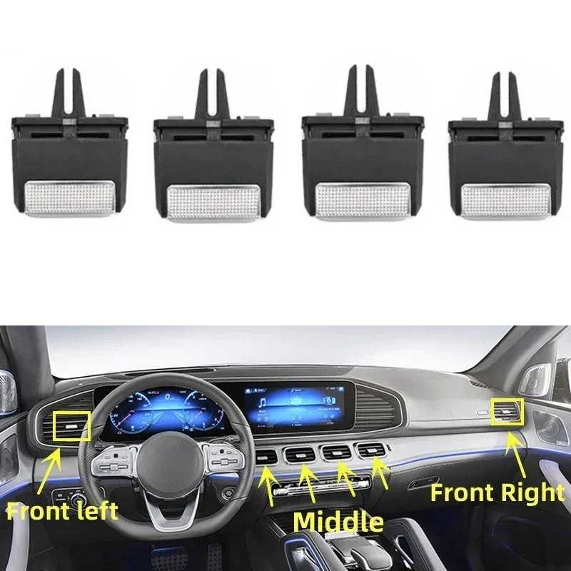

Front Dash Center Rear A/C Outlet Vent Conditioning Adjust Tab Clip For Mercedes Benz GLS450 GLE350 GLE450 GLE580 W167 2020-2024