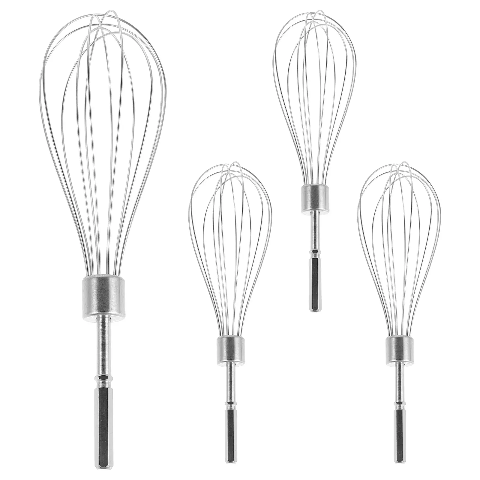 4個入り電動泡立て器 - クリーム混合用ハンドヘルドヘアダイミキサー - サロンや家庭用ステンレス製攪拌棒 -