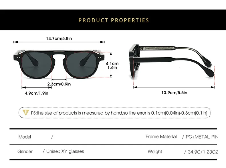 2026 Neue Runde Sonnenbrille mit Nieten-Detail – Acetatrahmen mit Nieten, Coole Streetstyle Ins Trendige Sonnenbrillen für Herren & Damen – Detail 5