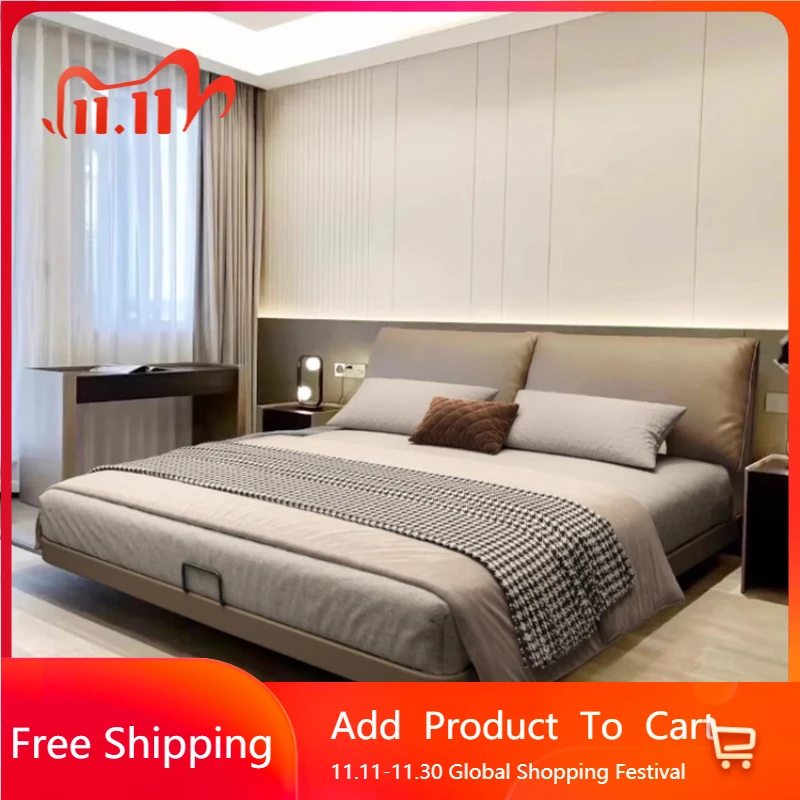 

Wedding Luxury Bed Aesthetics Nordic Cheap Modern Japanese Minimalist Confortable Bed Nightstands Fashionable Muebles Furniture