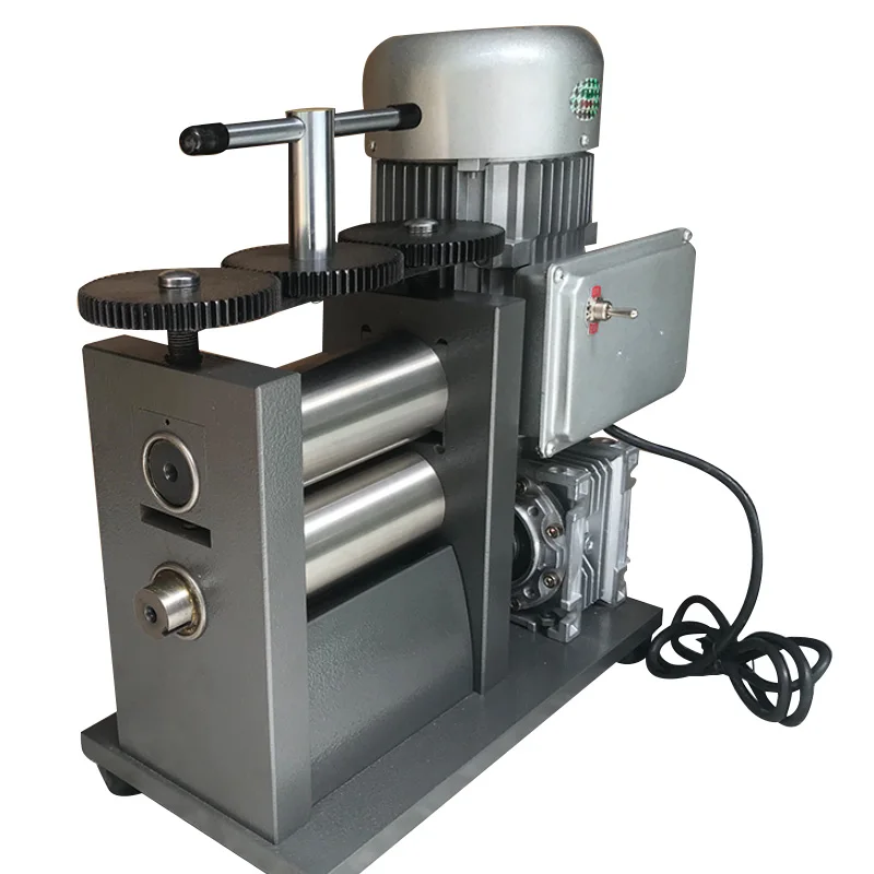 Gold Silver Wire Sheet Roller 370W/750W Electric Rolling Mill Machine Jewery Making Tool With Wire Collection 220V