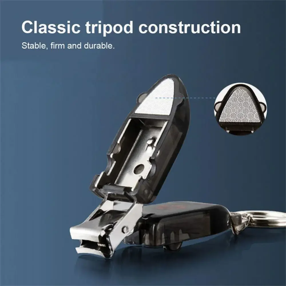 Creative Nail Clipper Mini Folding Nail Knife Stainless Steel Flipped Portable Nail Clipper Cutters Nail Tools Key Pendant